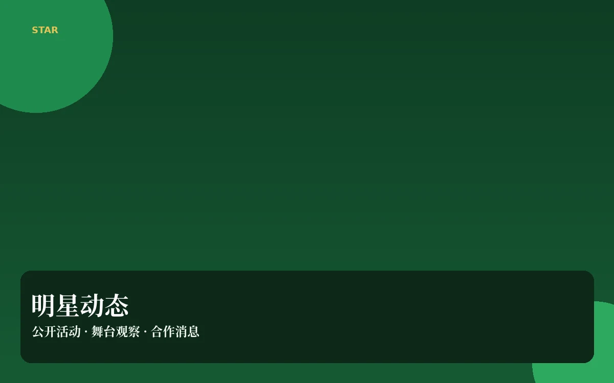 明星动态公开资料整理